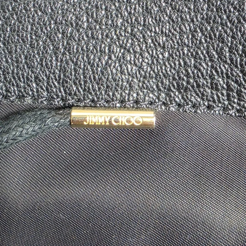 Jimmy Choo Dunn Tall Snow Boots Black Leather Fur Lined Women‎ 36.5 Excellent